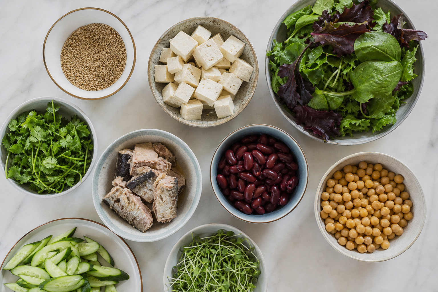 немолочные продукты, богатые кальцием: кунжут, тофу, сардины, фасоль и зелень